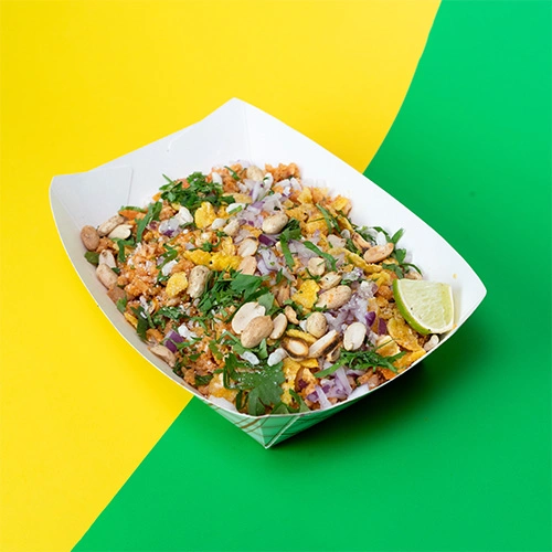 South Indian crispy mixture served as a snack